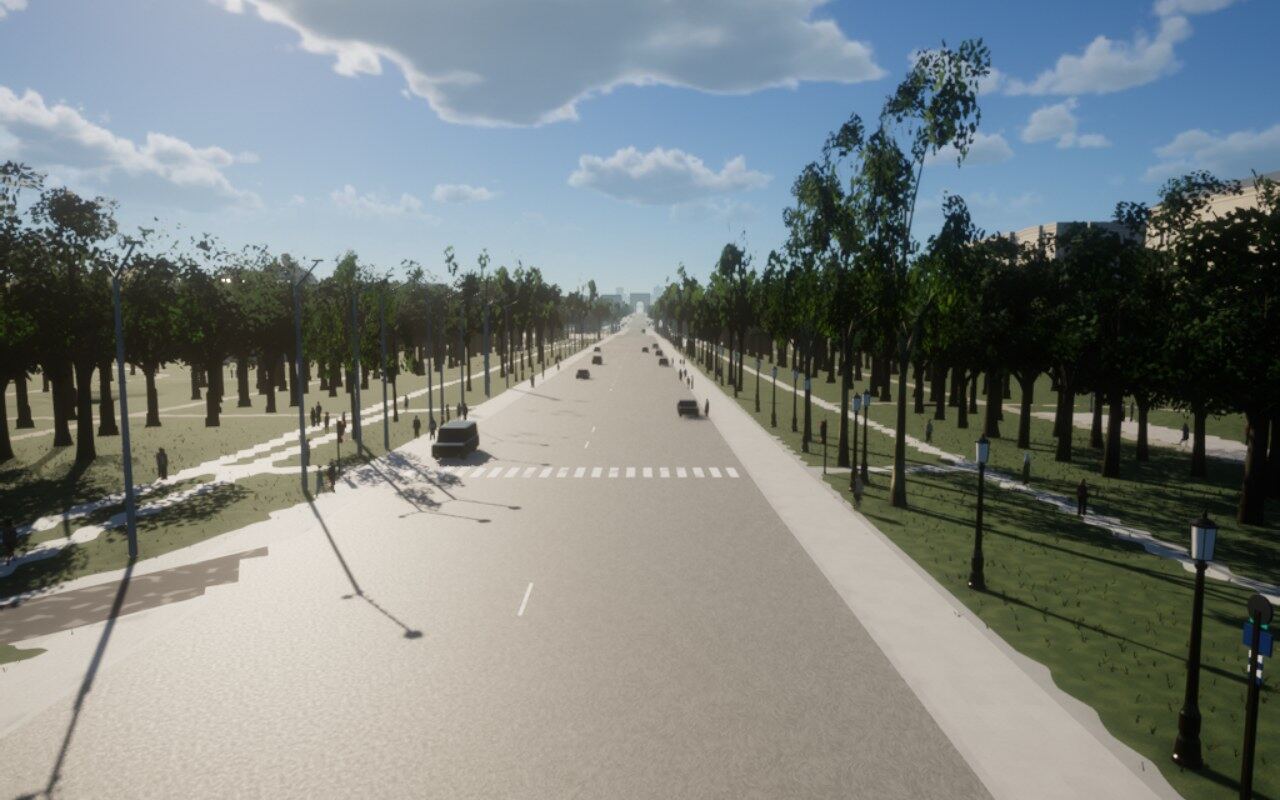 The Avenue des Champs-Élysées from the Place de la Concorde toward the Arc de Triomphe